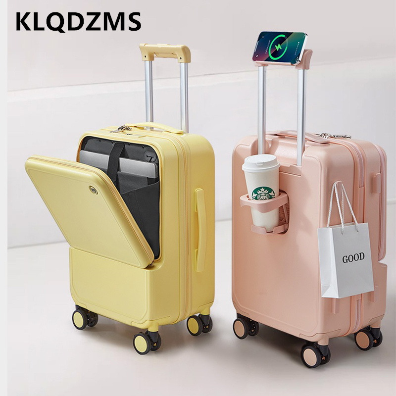 Front Opening Laptop Luggage 24 Inch - KLQDZMS Koffer met aluminium frame 20