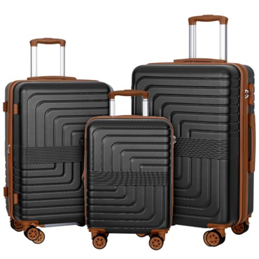 Expandable Hard Shell Luggage Set - 3-delige uitbreidbare kofferset 20/24/28 inch, spinner