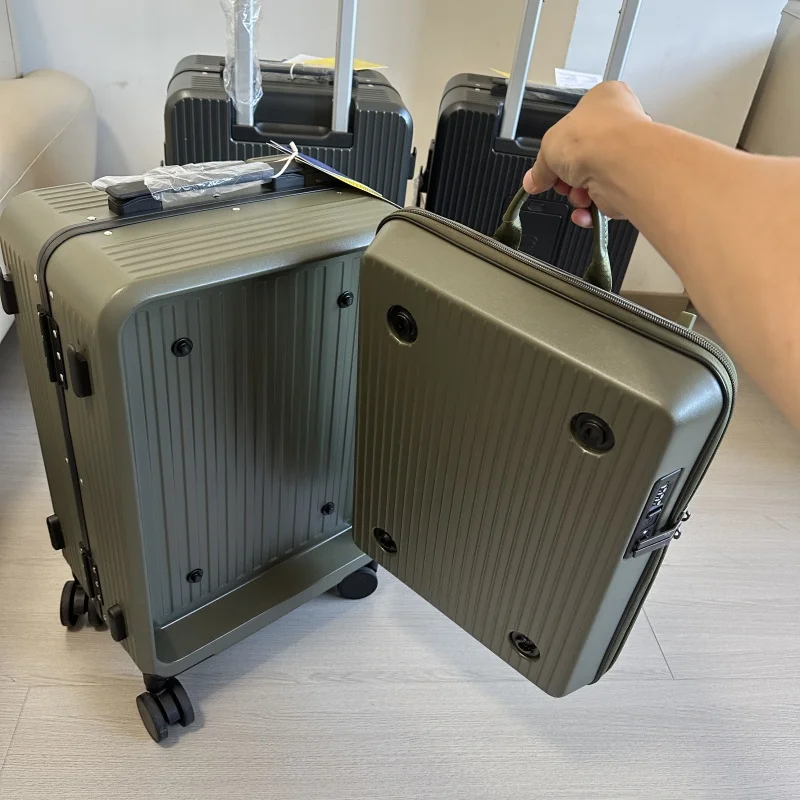 Aluminum Frame Carry On Luggage - 2-in-1 koffer, afneembare rugzak, laptopvak, handbagage