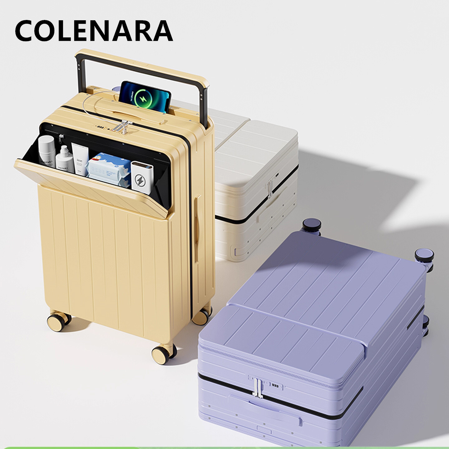 COLENARA Multifunctionele koff - Front Opening Laptop Luggage 24 Inch recensie en prijs