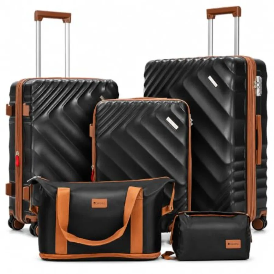 5-delige set reiskoffers met h - Expandable Hard Shell Luggage Set recensie en prijs